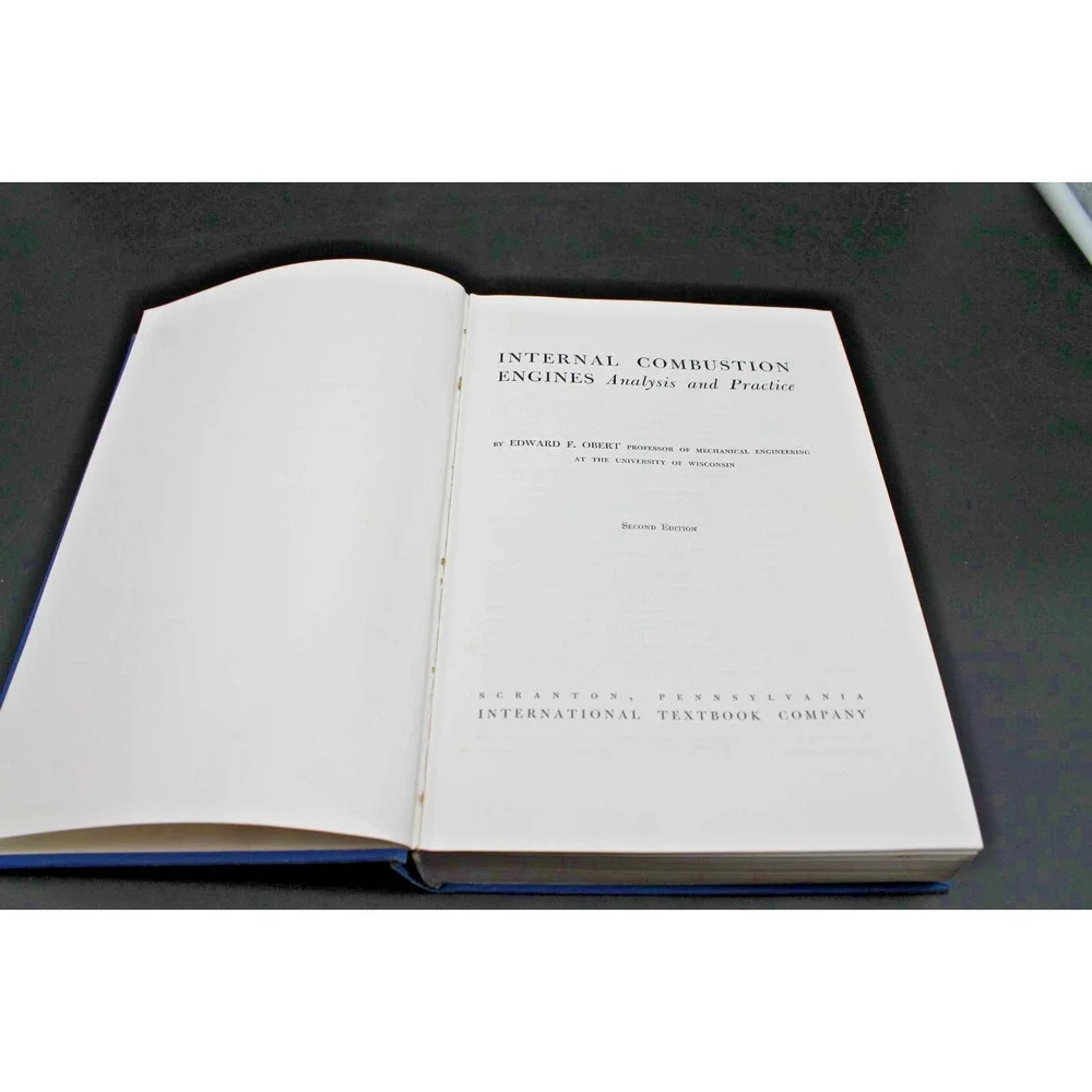 Internal Combustion Engines Analysis and Practice Obert 2nd Ed 1962 Textbook